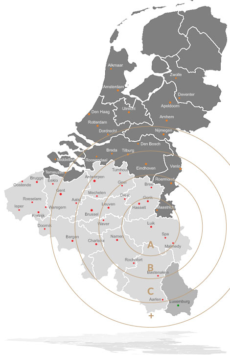 Tarieven kaart