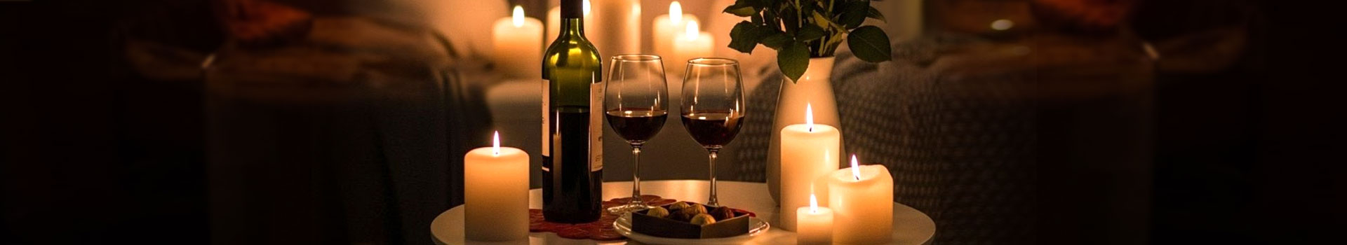Sfeervolle setting voor een ontspannen escort date