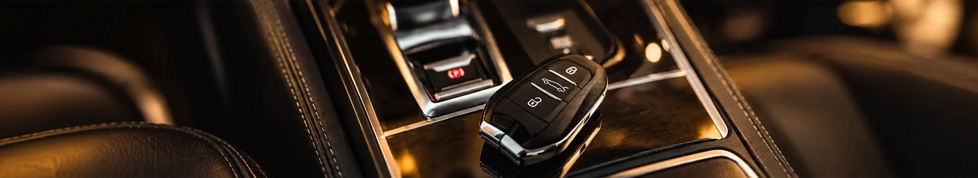 Autosleutel op luxe middenconsole voor reiskosten bij een escort date